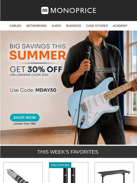😎Cool Upgrades, Hot Savings: 30% OFF Orders Over $50 — Claim Yours!