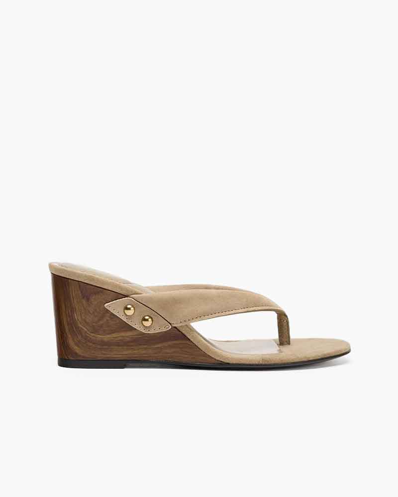 Summer Beach Style Wedge Thong Slide Sandals