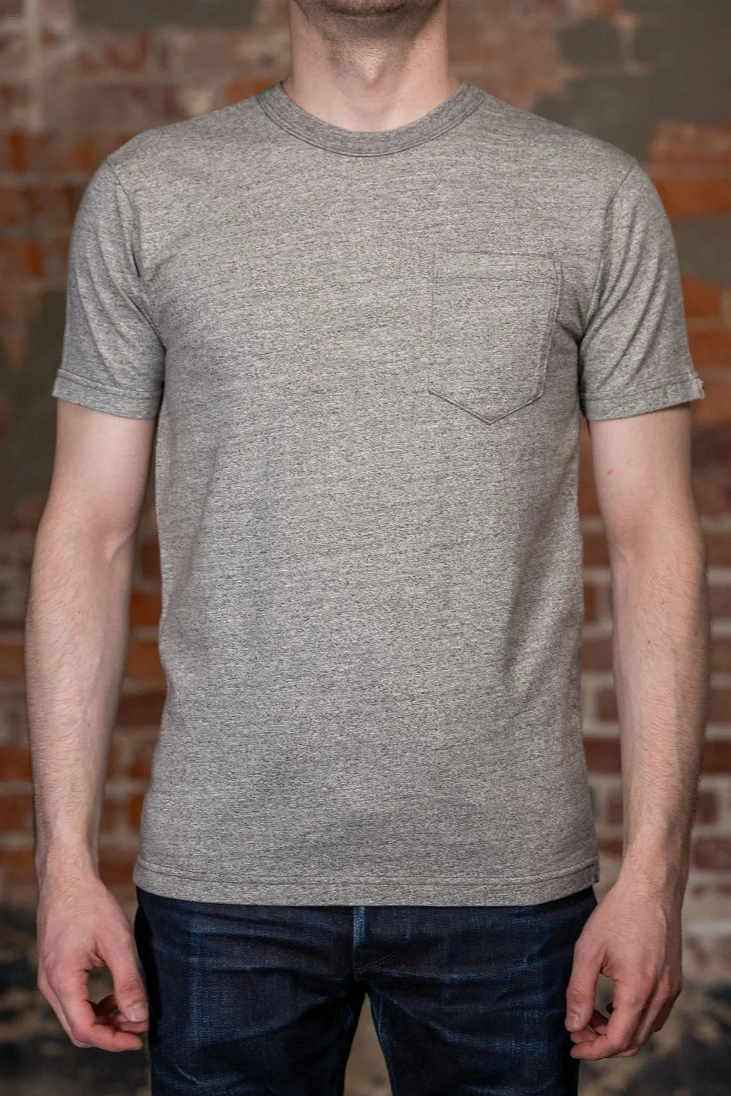 Image of UES Ramayana Crew Neck Pocket T-Shirt - Gray