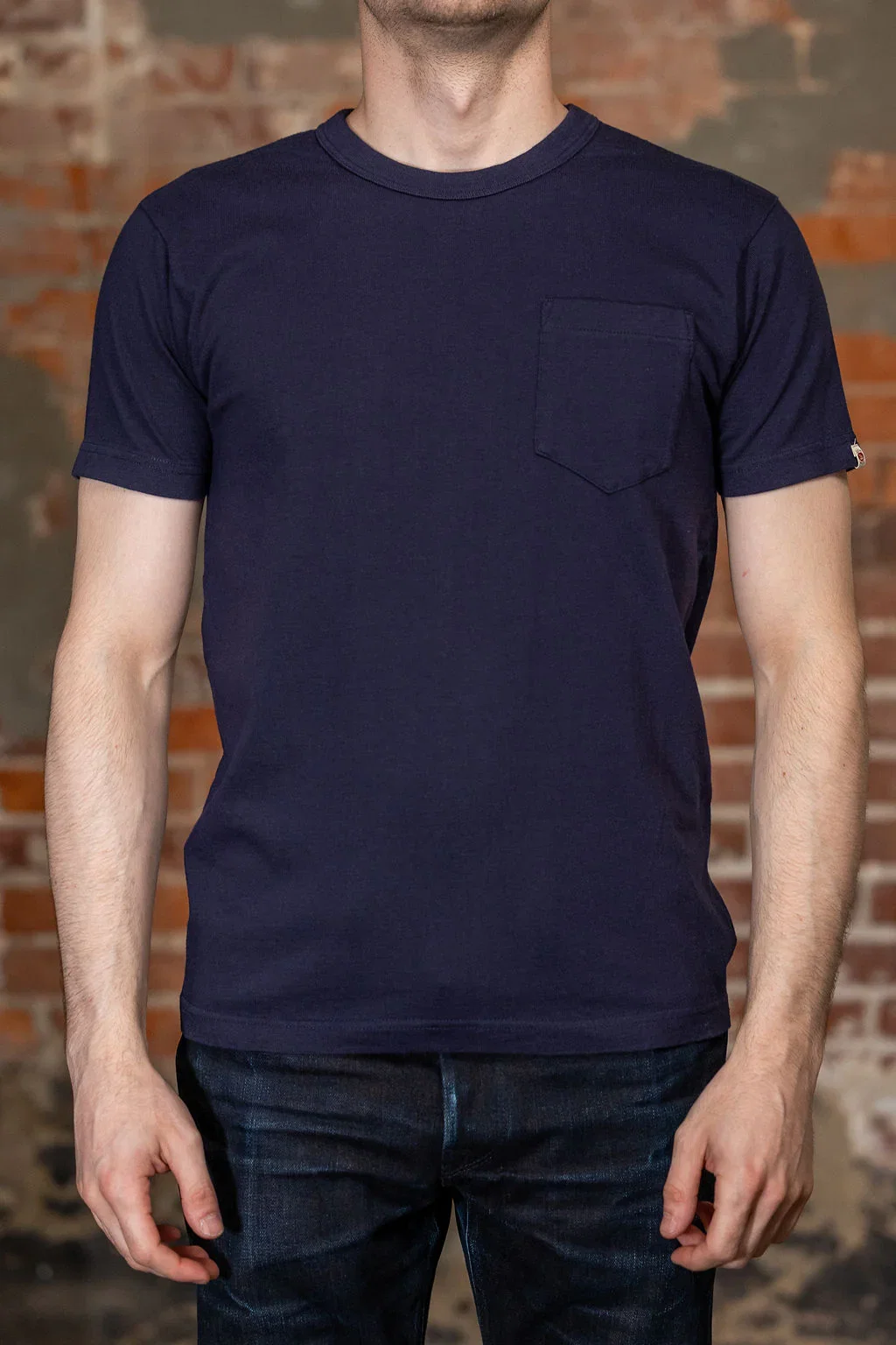 Image of UES Ramayana Crew Neck Pocket T-Shirt - Navy