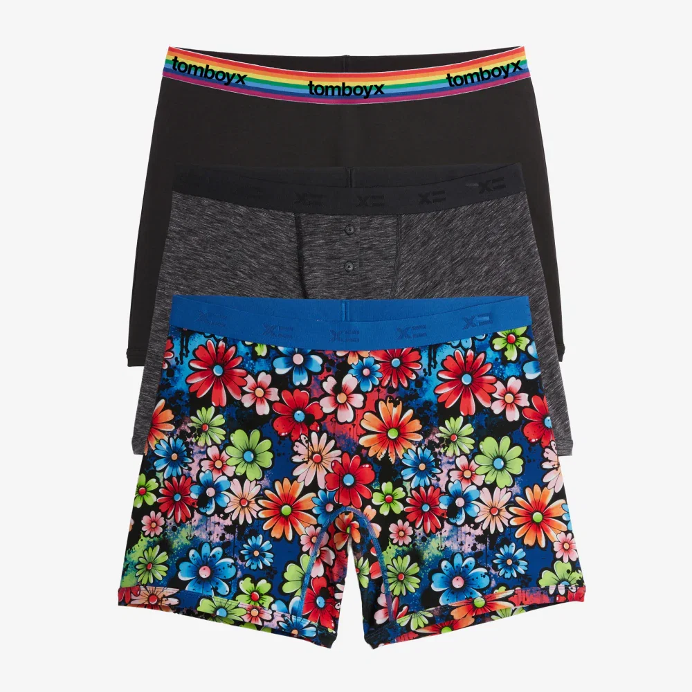 Image of 6" Boxer Briefs 3-Pack - Gay Bouquet