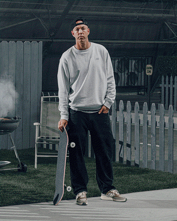 Gif of images featuring grey footwear and apparel