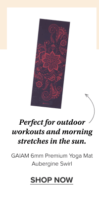 GAIAM 6mm Premium Yoga Mat Aubergine Swirl