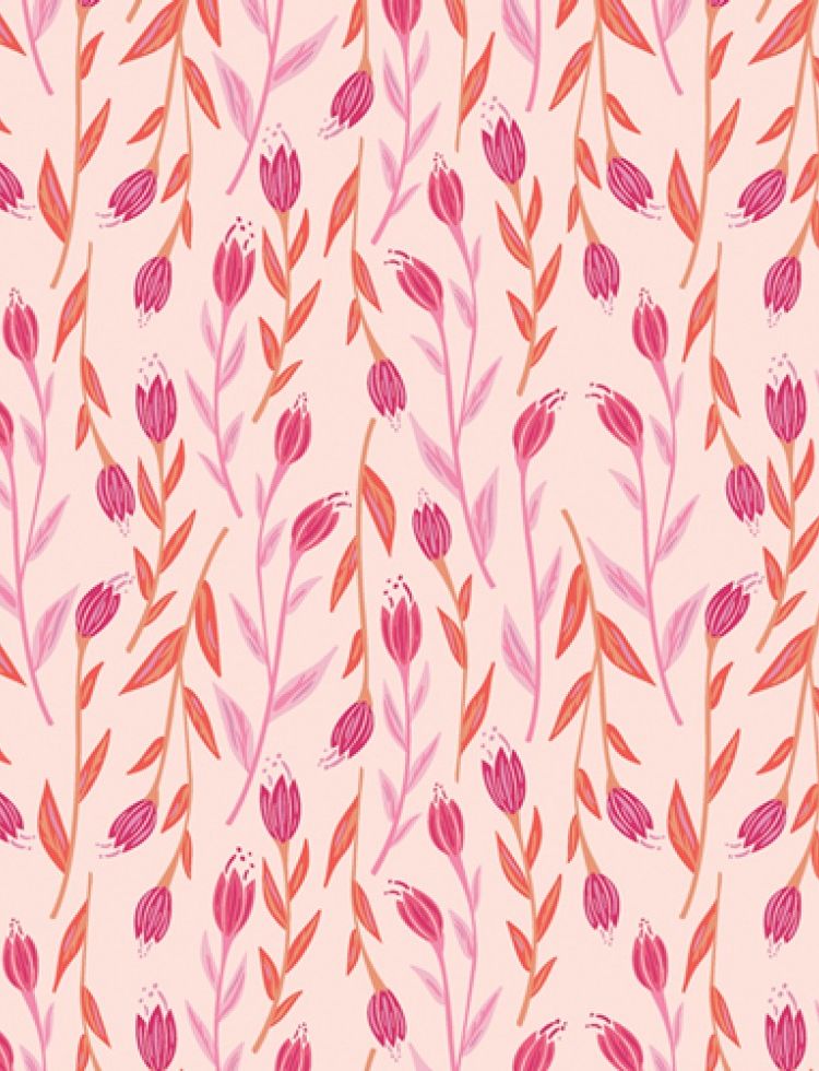 Art Gallery Fabrics Bloomcore 100% Cotton Poplin Fabric Whispers Inbloom Blush
