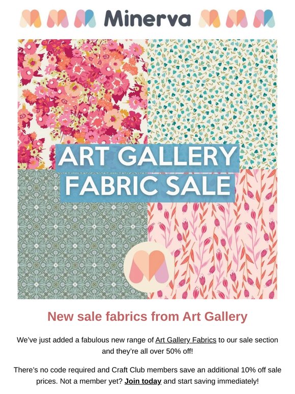 New sale fabrics from Art Gallery