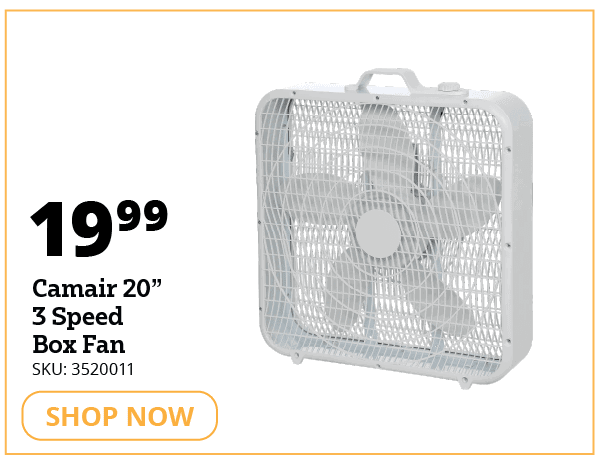 Camair 20" 3 speed fan