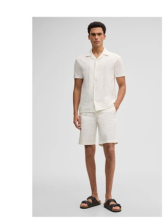 Chino-Shorts Crush, offwhite