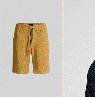 Bermudas Kaji mit Leinenanteil, senfgelb