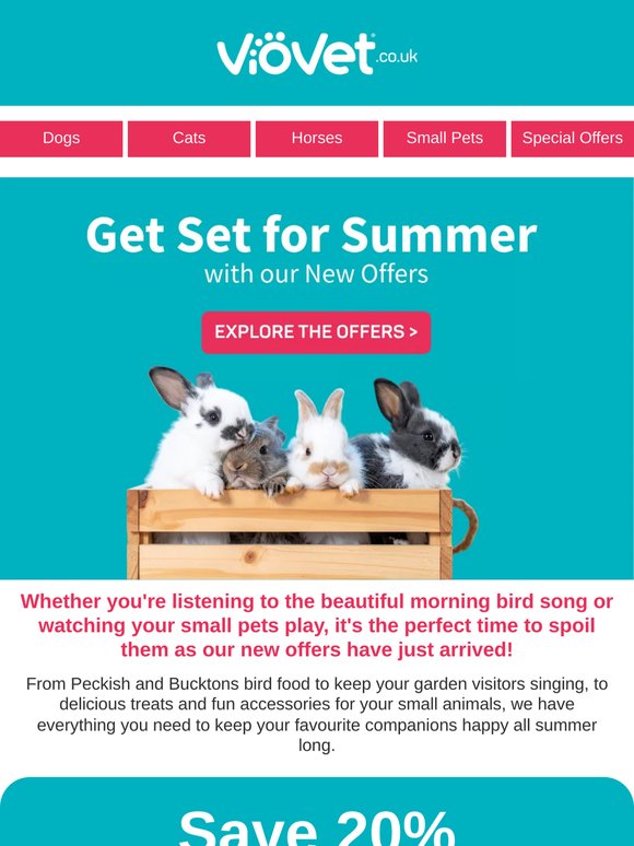 🐾 Save 20% on Treats + New June Offers for Small Pets & Birds