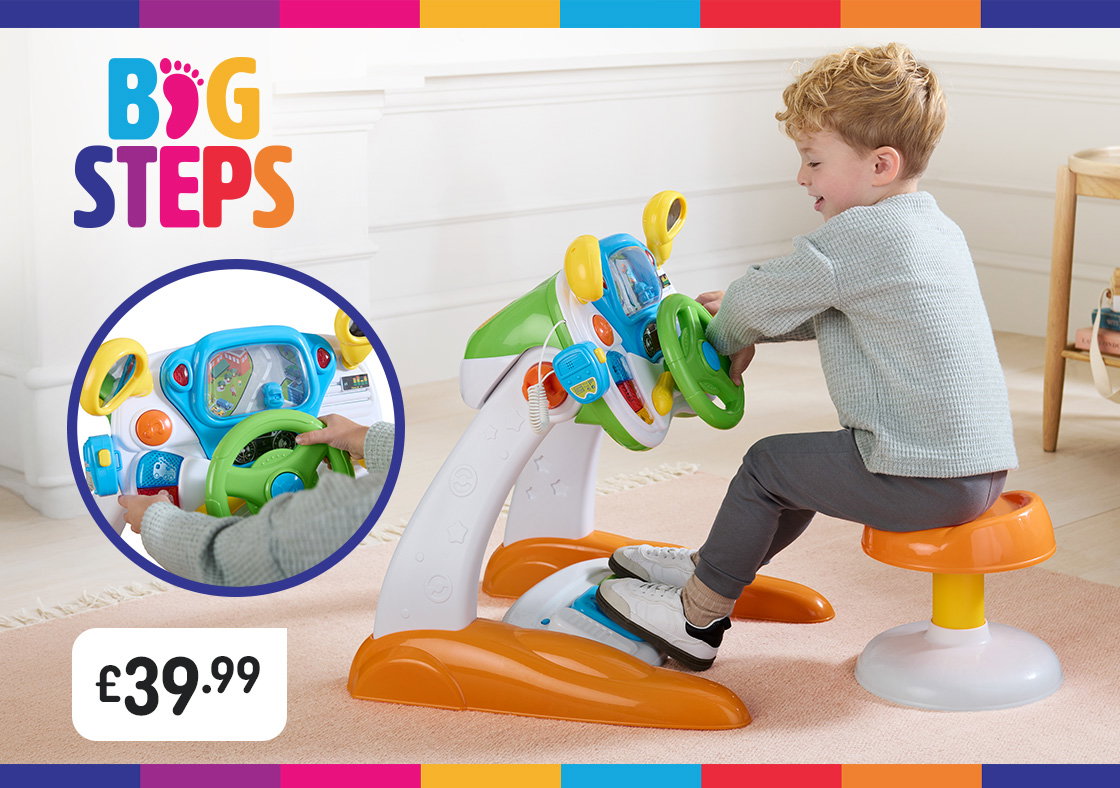 Big Steps Driving Simulator Steering Wheel Playset