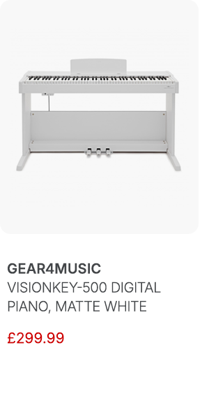 Gear4music VISIONKEY-500 Digital Piano, Matte White