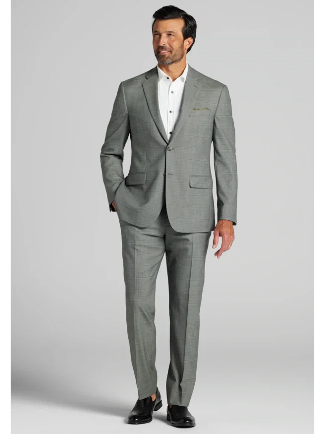 Traveler® COOL<i>MOTION</i> Tailored Fit Windowpane Suit Separate Jacket
