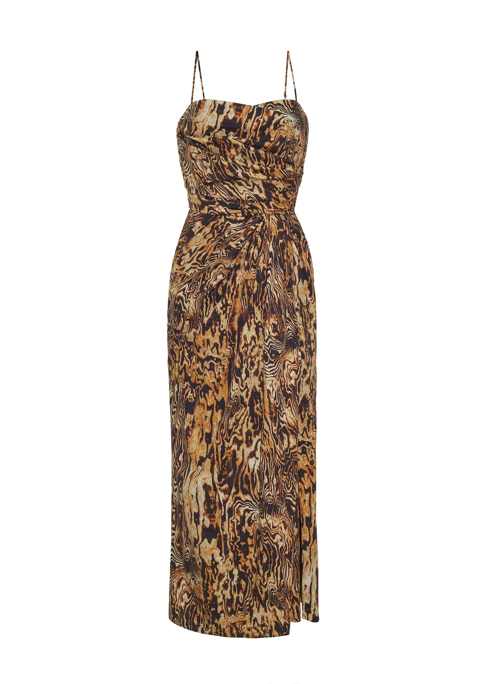 Ghost image of the cari dress in copper 