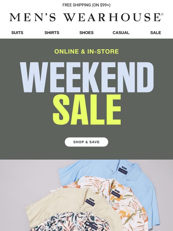 Shop casual shirts starting at $29.99