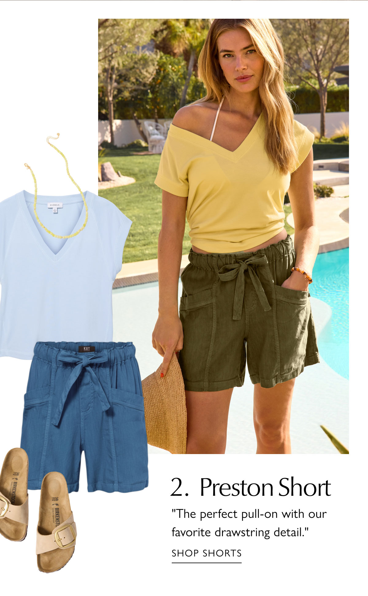 2 Preston Short  "The perfect pull-on with our favorite drawstring detail."  SHOP SHORTS
