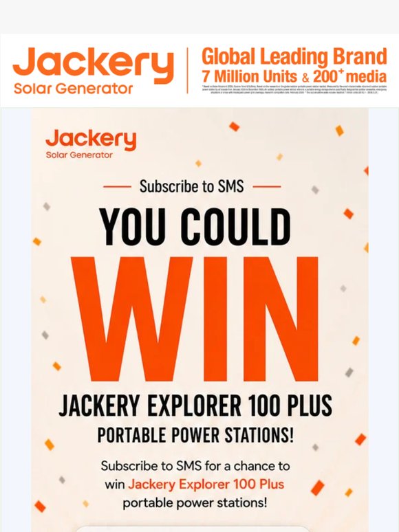 ✨ Free Jackery Explorer 100 Plus — Enter to Win Today