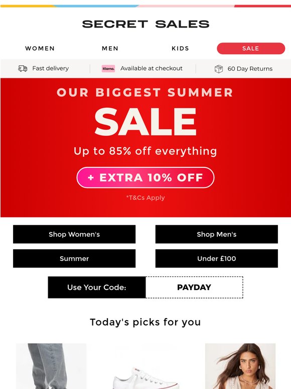 Extra 10% off: the Payday Sale for YOU