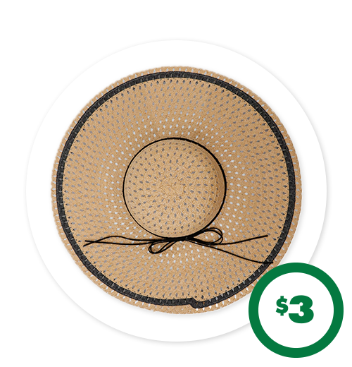 $3 Straw Hats