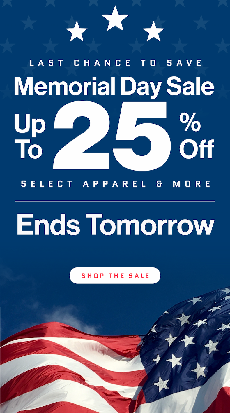 Memorial Day Sale — Up to 25% Off Select Apparel & More
