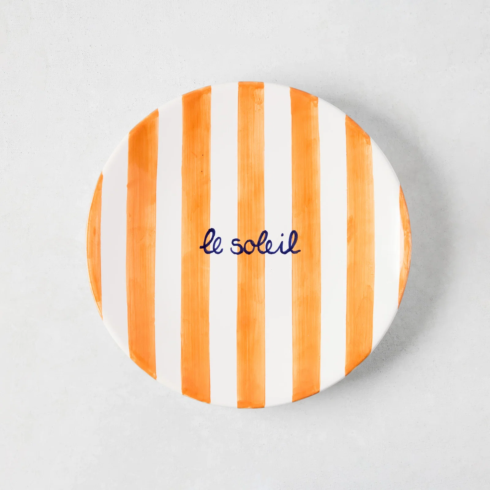 Image of Orange Stripe "Le Soleil" Appetizer Plate