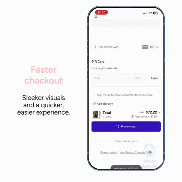 Faster checkout