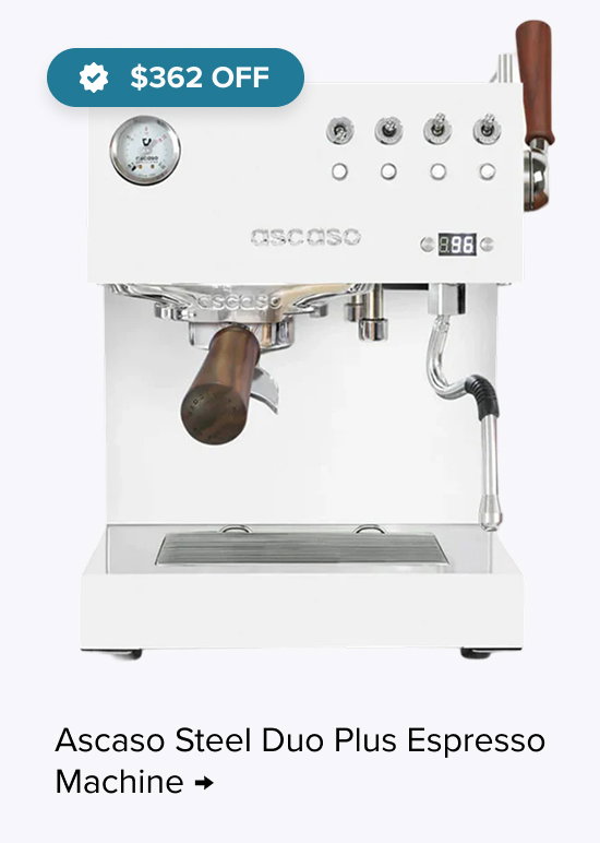 Ascaso Steel Duo Plus Espresso Machine - $362 Off