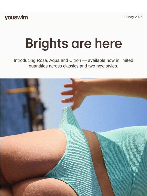 New in: Brights and two new styles. Summer drop two is here.