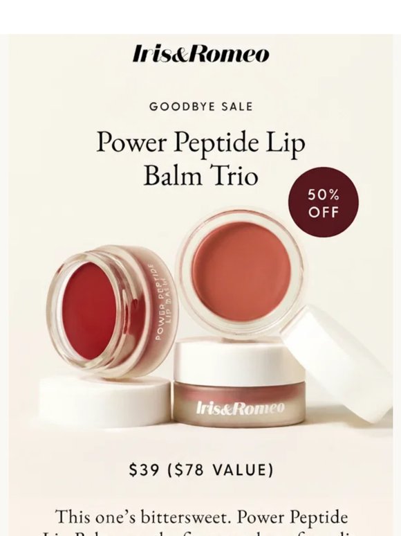50% Off Power Peptide Lip Balm Trio