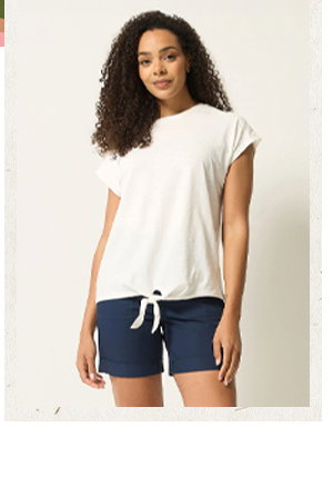 M&Co Navy Blue Cotton Poplin Shorts