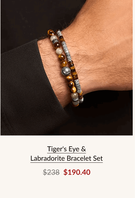 Tiger's Eye & Labradorite Bracelet Set
