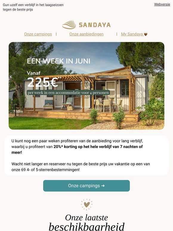 Laatste kans: -20% in het laagseizoen
