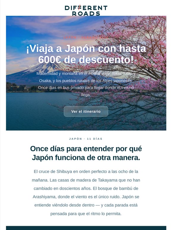 ¡Viaja a Japón con hasta 600€ de descuento!