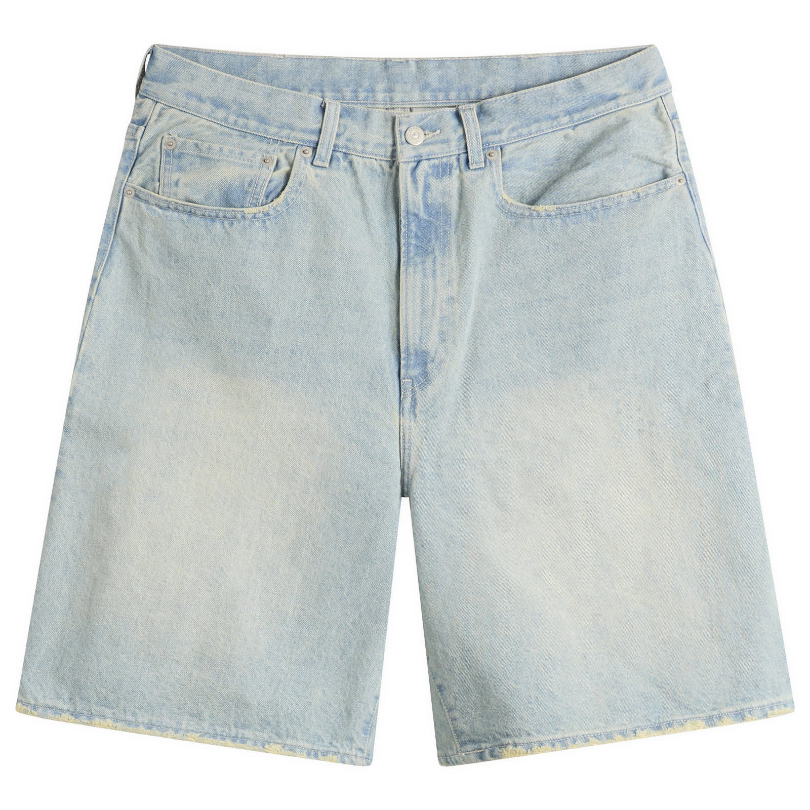 BEAMS Damage Denim Shorts