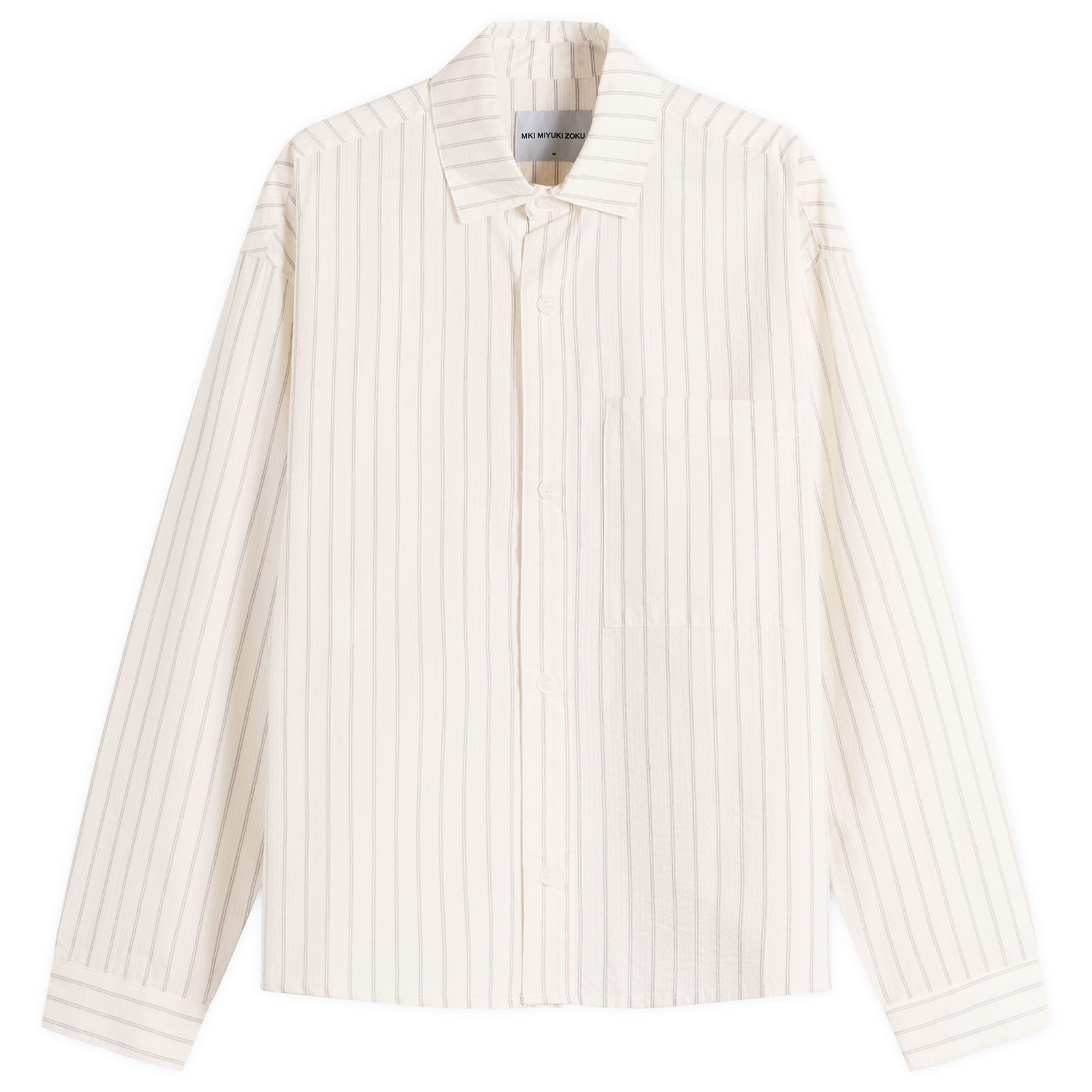 MKI Seersucker Stripe Box Dress Shirt