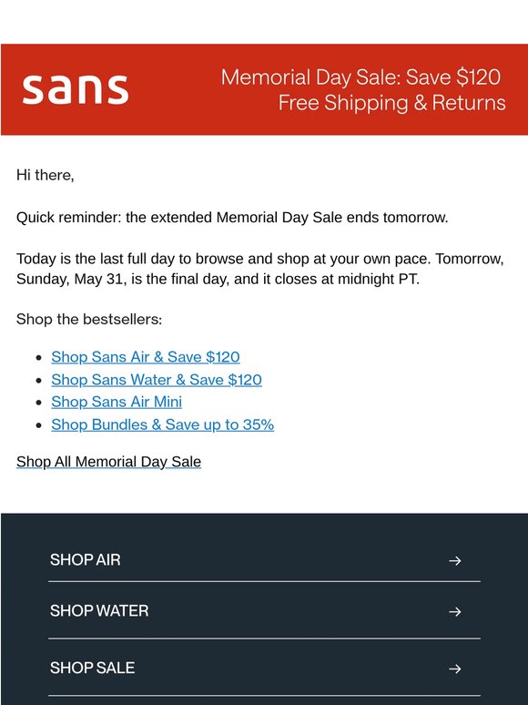 Last weekend to shop.