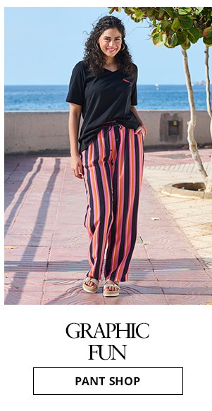 Looking for graphic fun? Shop these pants now. 