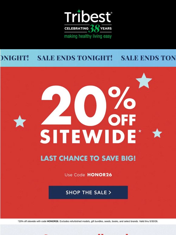 Last Chance: Save 20% Sitewide!