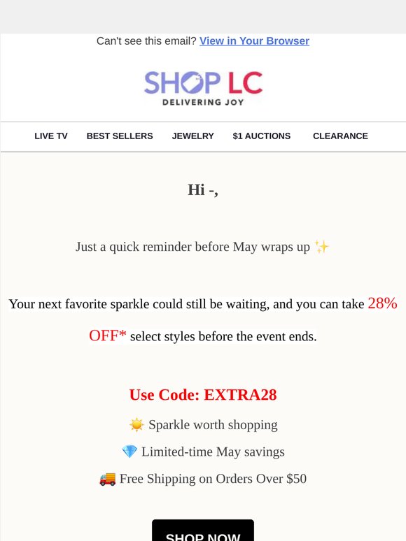 ✨ —, Don’t Miss Your 28% OFF May Finale