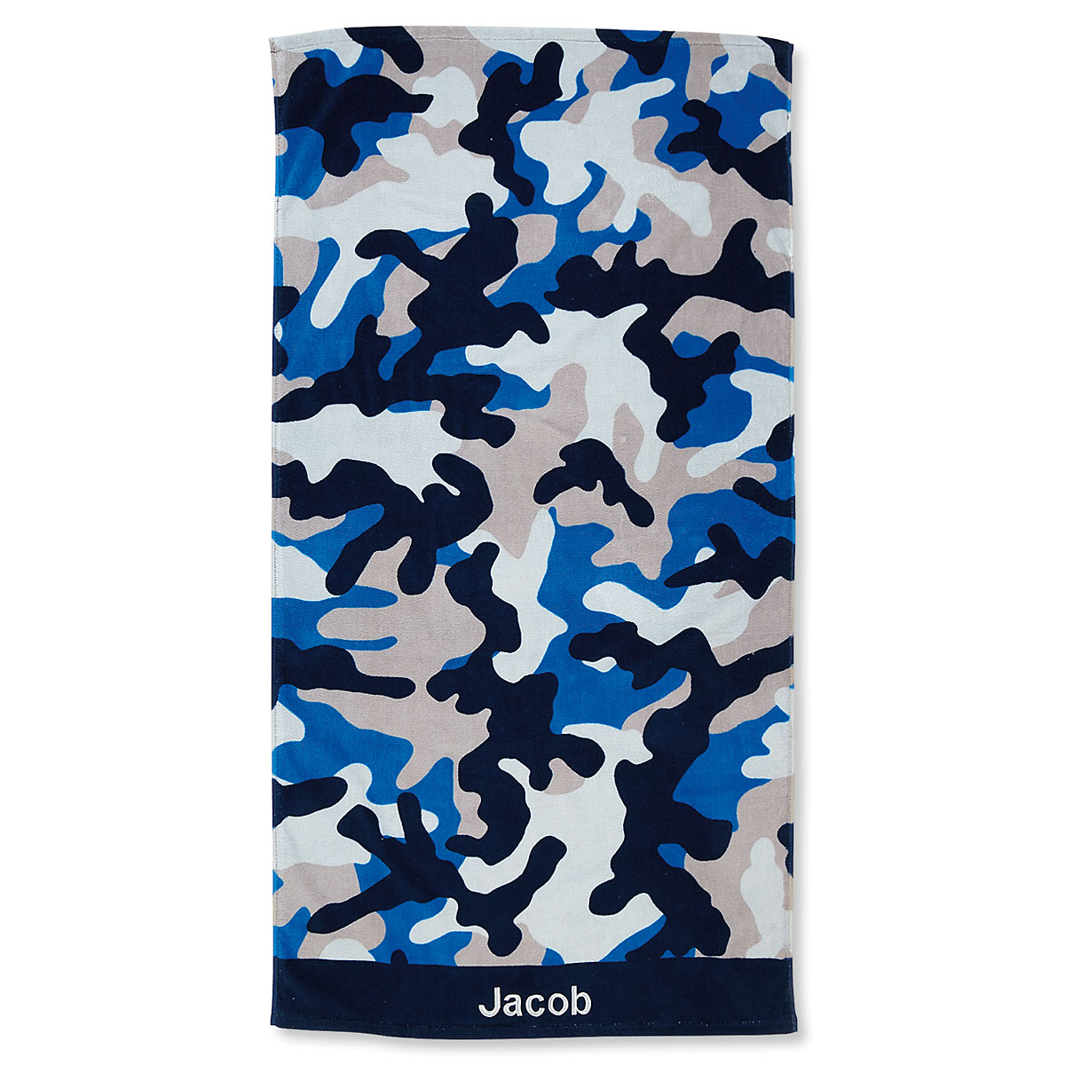 Image of Blue Camo Personalized Towel