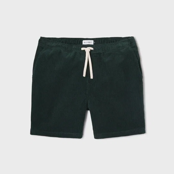 Short en velours - Vert foncé