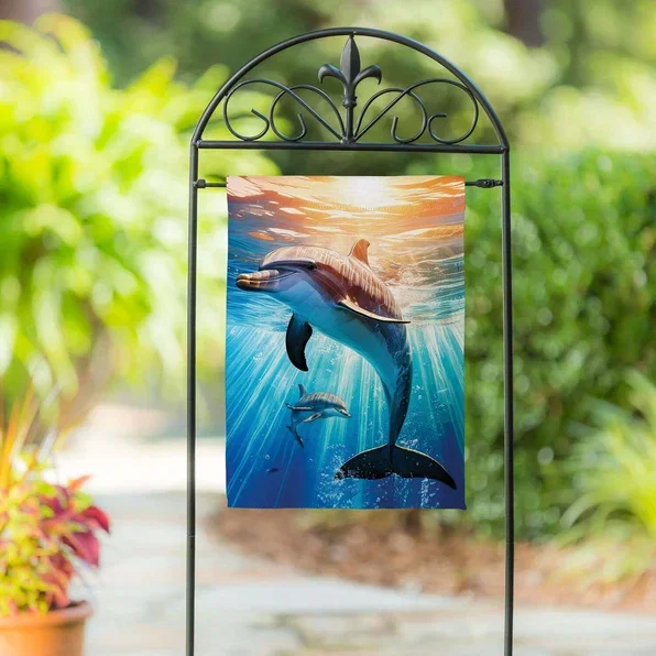 Oceanic Joy Suede Garden Flag