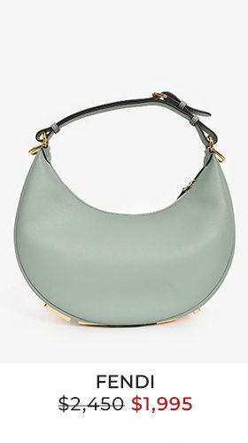Fendi Blue Leather 'Fendigraphy' Shoulder Bag