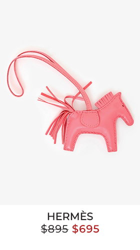 Hermès Light Pink Leather Rodeo PM Bag Charm
