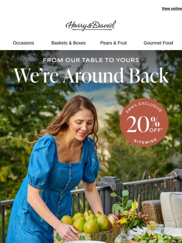 Give your summer get-togethers a gourmet upgrade with 20% off.