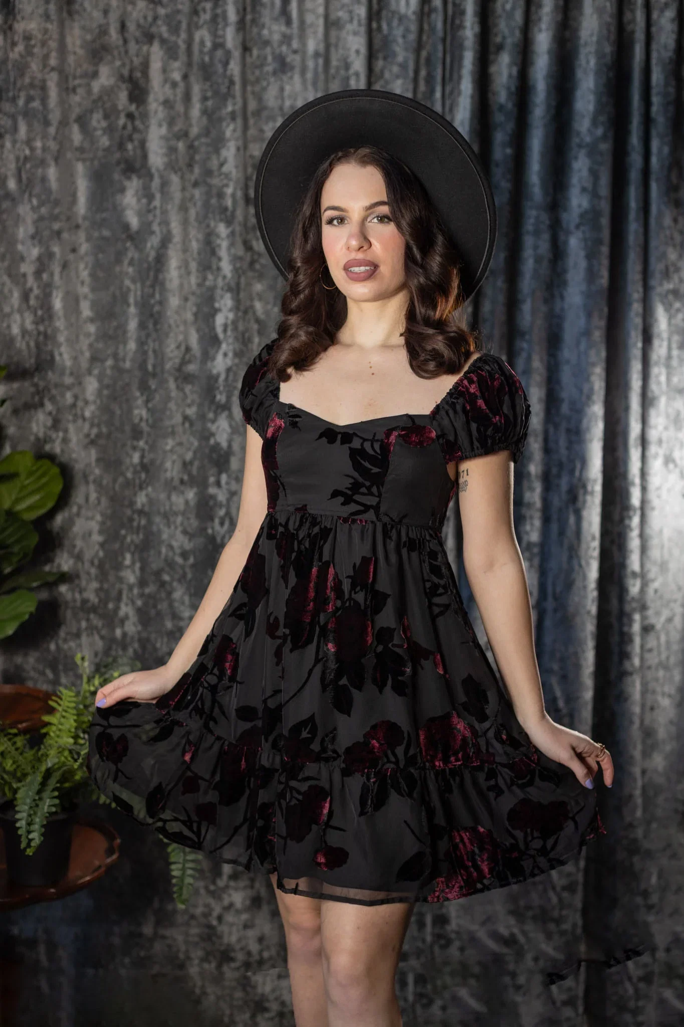 Reagan Romantic Floral Babydoll Dress