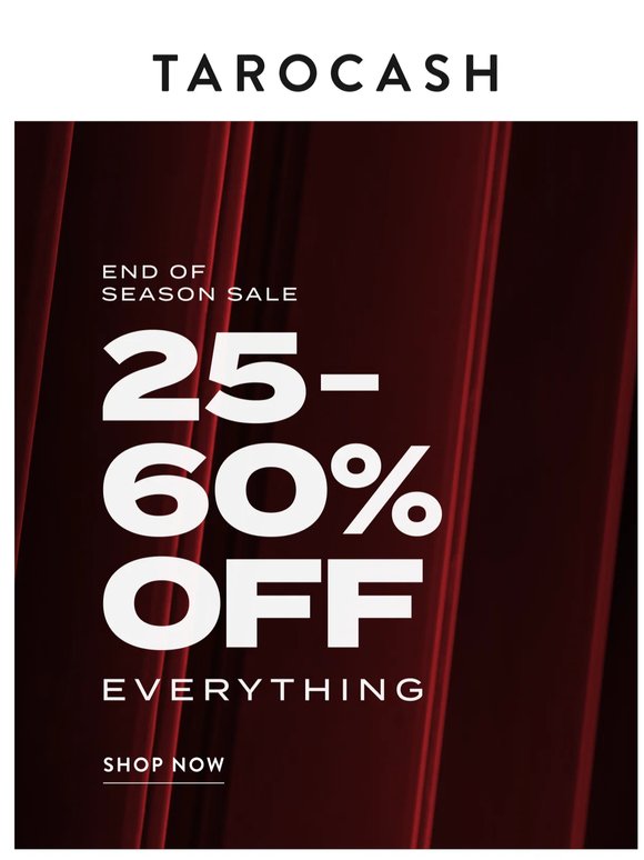 — Your Size Is 25-60% Off