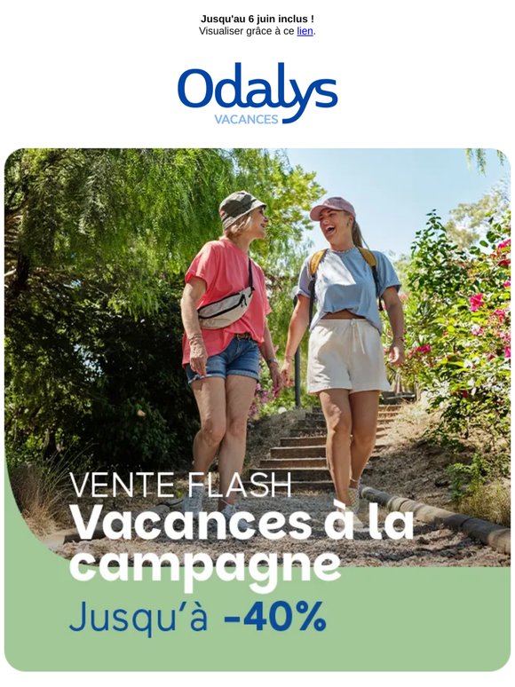 [Vente Flash] ⌛ Jusqu'à -40% sur vos vacances à la campagne !