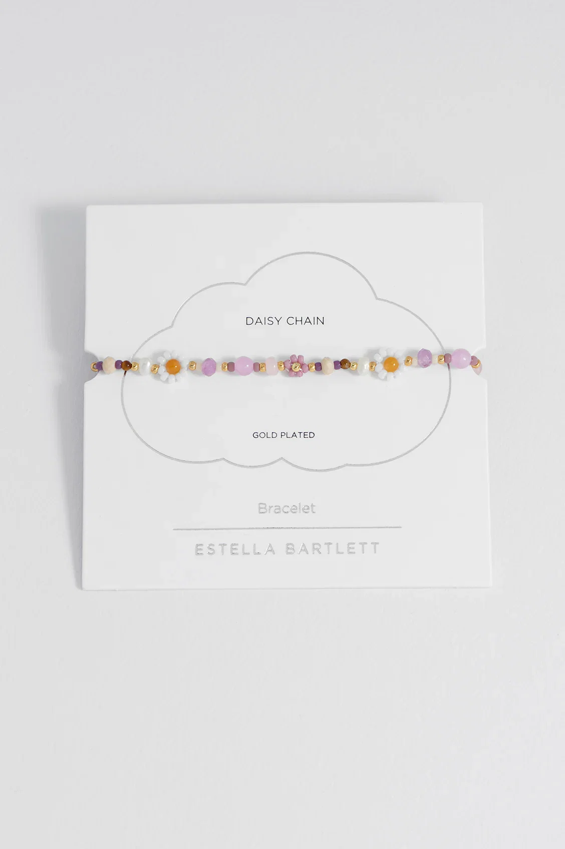 Image of Lilac Beaded Flower Bracelet