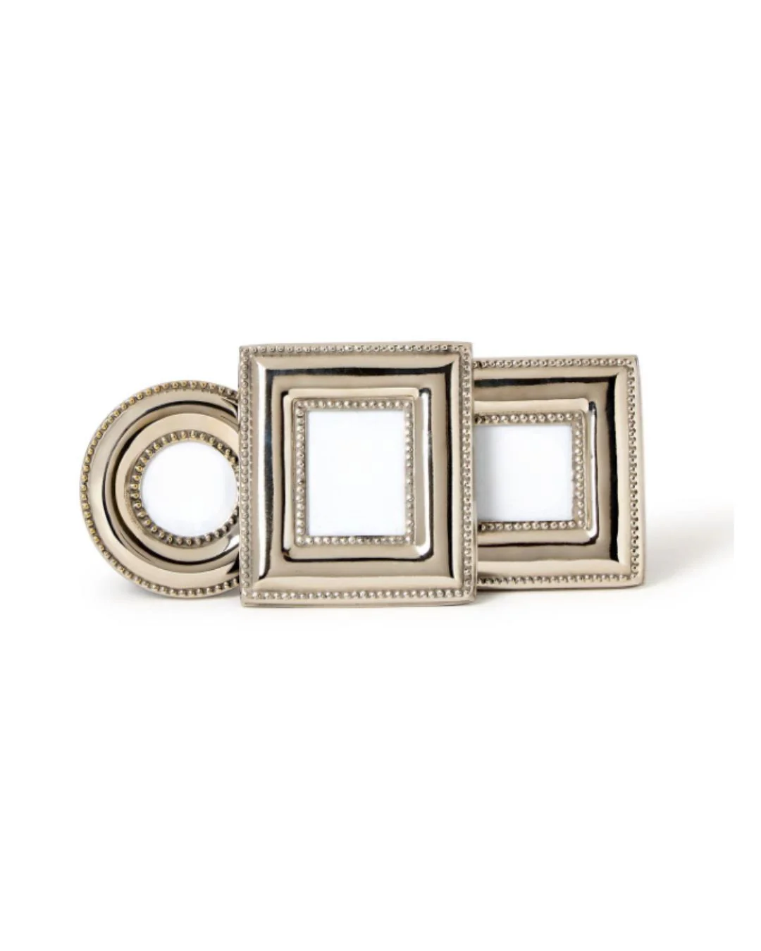 Image of Silver Beaded Frame Set