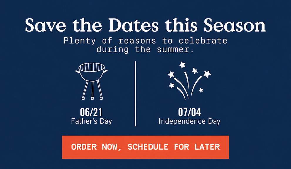 graphic with summer dates 